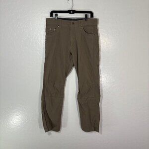Kuhl Radikl Pants Mens 33x32 Brown Stretch Hiking Outdoor Casual Straight Leg